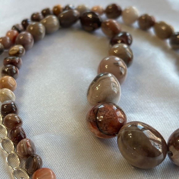 Jay King Mine Finds Petrified Wood Beaded Necklace - Picture 6 of 6